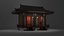 Japanese Teahouse Garden Structures Viewing Pavilions Low-poly 3D model