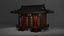 Japanese Teahouse Garden Structures Viewing Pavilions Low-poly 3D model