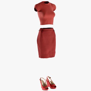 Women's Skirt, Tshirt and Shoes