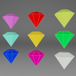 3D LOW POLY DIAMOND model
