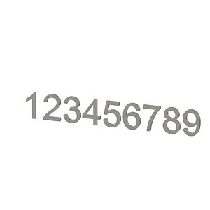 arial numbers cad data 3d model