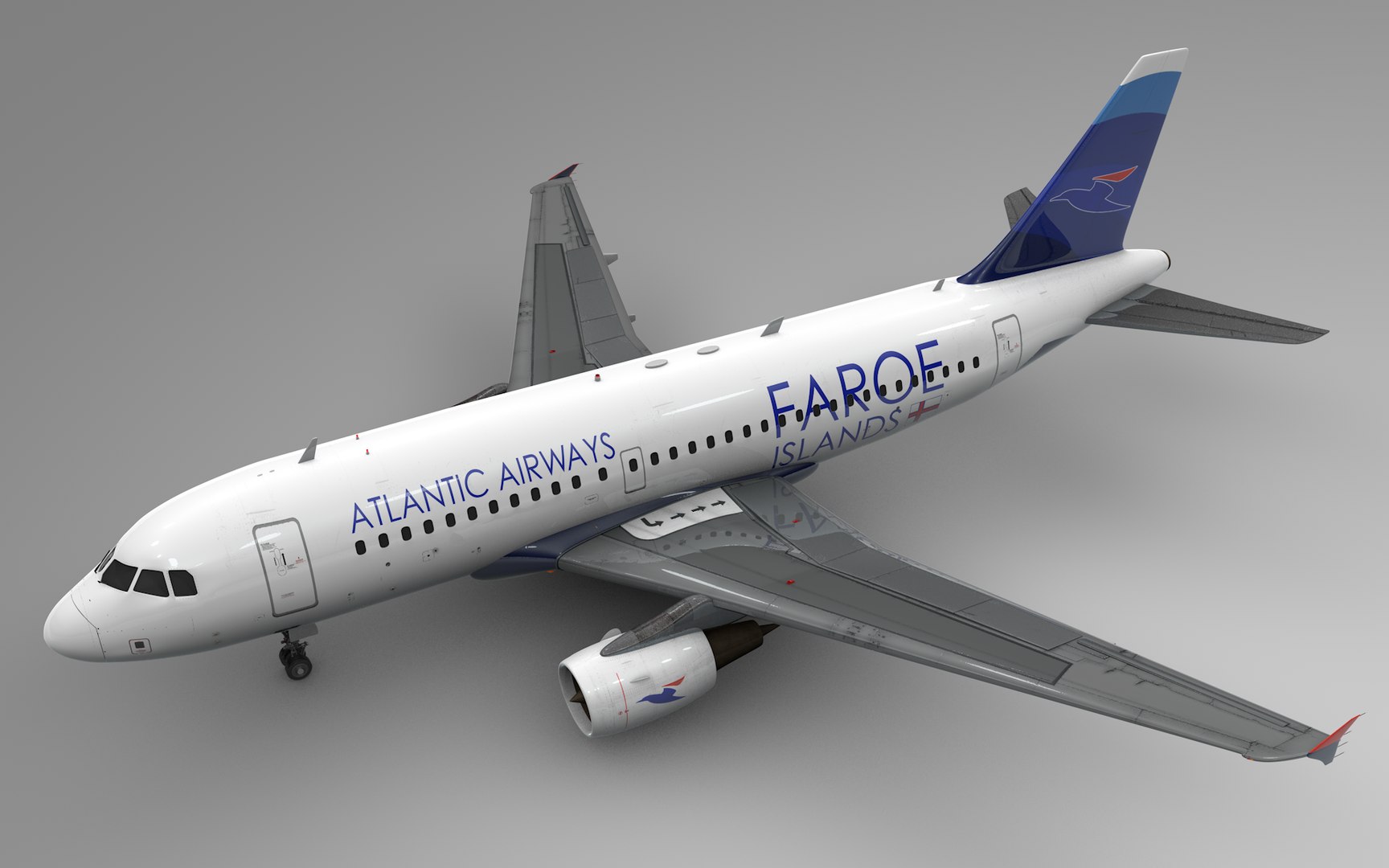 3D Airbus A319-100 Atlantic Airways L1455 model - TurboSquid 1763857