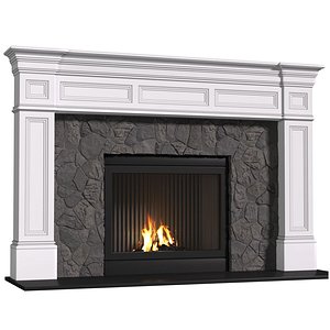 3D model Modern Fireplace in classic style