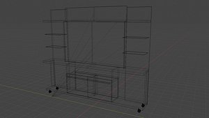 Rack With Panel 3D 3D model