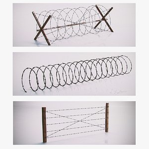 Barbed Wire Set 3D model