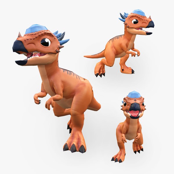 Pachycephalosaurus Teen - Dinosaur Character 3D