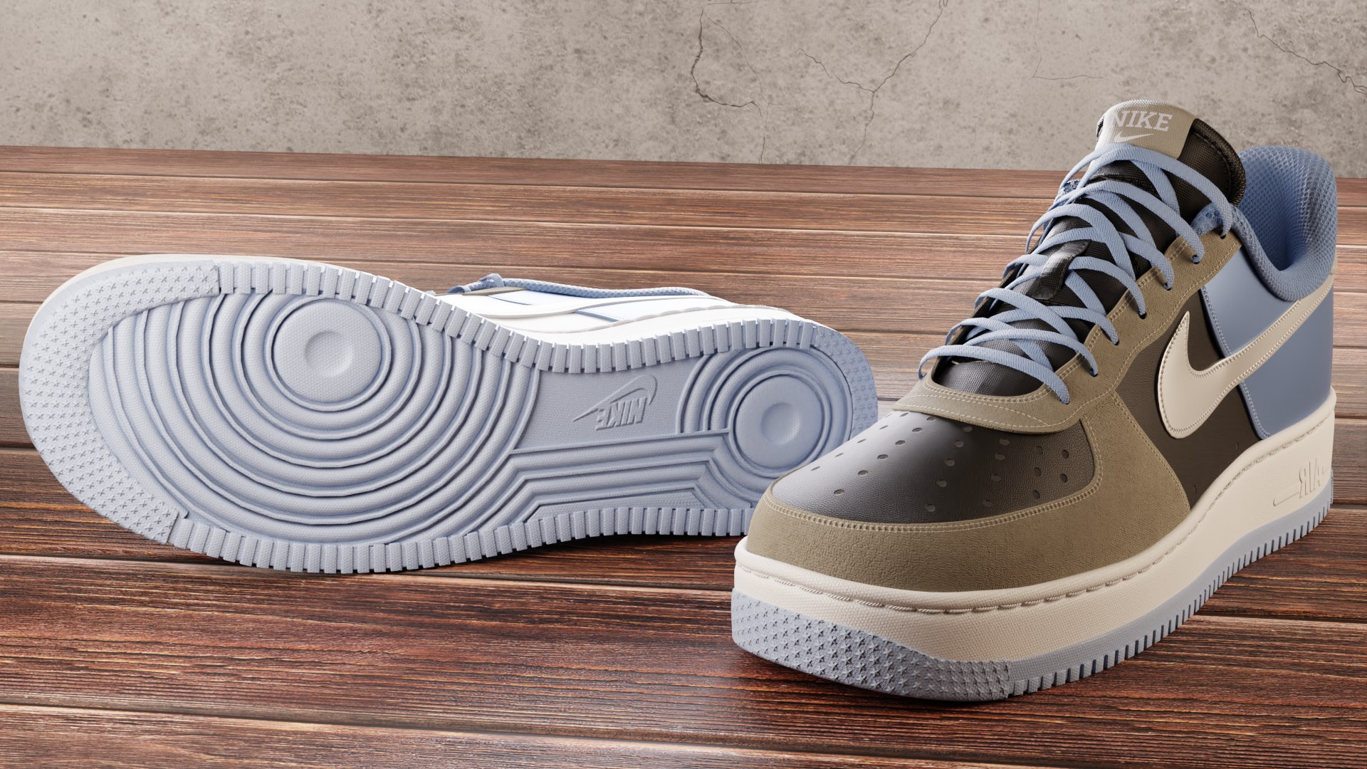 air force 1 custom 3d