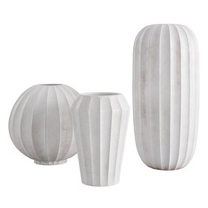 Warren White Stoneware Floor Vase