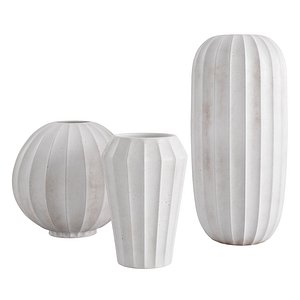 Warren White Stoneware Floor Vase