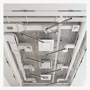 ceiling ventilation 3D model