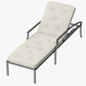 3d model outdoor chaise 02