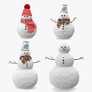 Snowmans 3D Models Collection