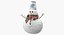 3D snowmans snow