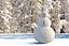 3D snowmans snow