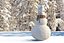 3D snowmans snow