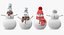 3D snowmans snow