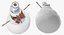 3D snowmans snow