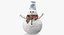 3D snowmans snow