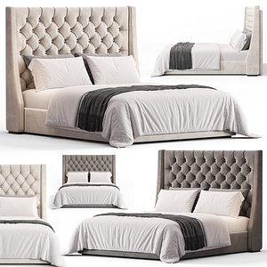 Barron Beds Zoya Grandeur Curved Wingback Bed Frame