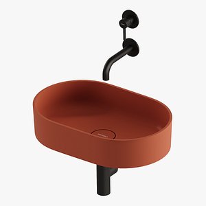3D OVO Countertop Basin and Y Basin Mixer by OMNIRES model
