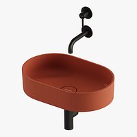 OVO Countertop Basin and Y Basin Mixer by OMNIRES