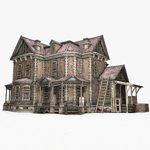 old abandoned house interior 3D