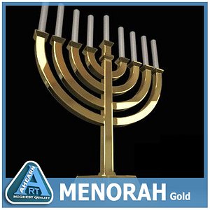 3ds golden menorah