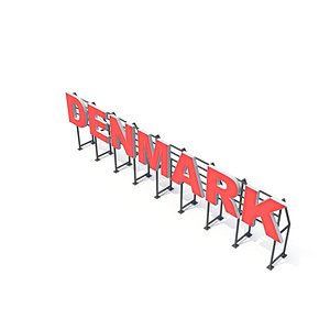country sign denmark 3D