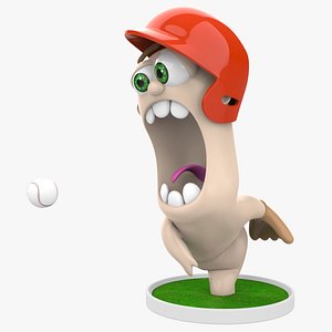 Baseball Player Cartoon Character model