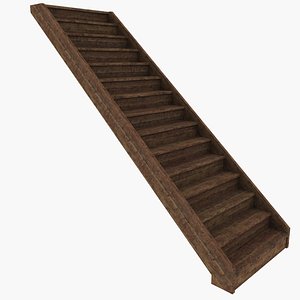 Rustic wood stair