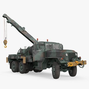 3D M62 Wrecker Recovery Vehicle Camouflage Rigged model