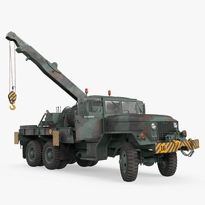 M62 Wrecker Recovery Vehicle Camouflage Rigged