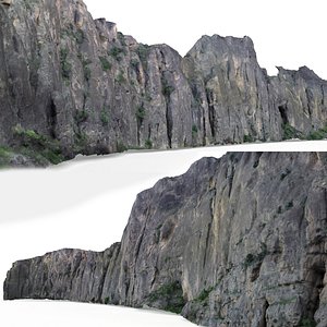 photogrammetry scanned mountain rock 3D model