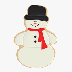 christmas cookie snowman 3D