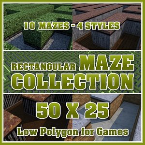 3ds 50x25 rectangular maze