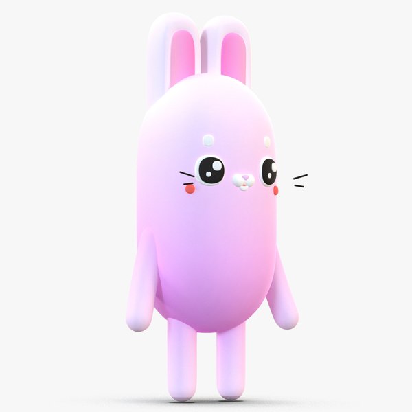 3D cute cartoon bunny rabbit model - TurboSquid 1535169