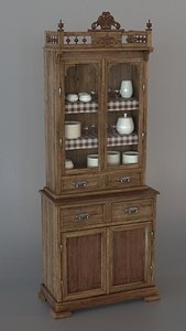 3D old rustic cupboard