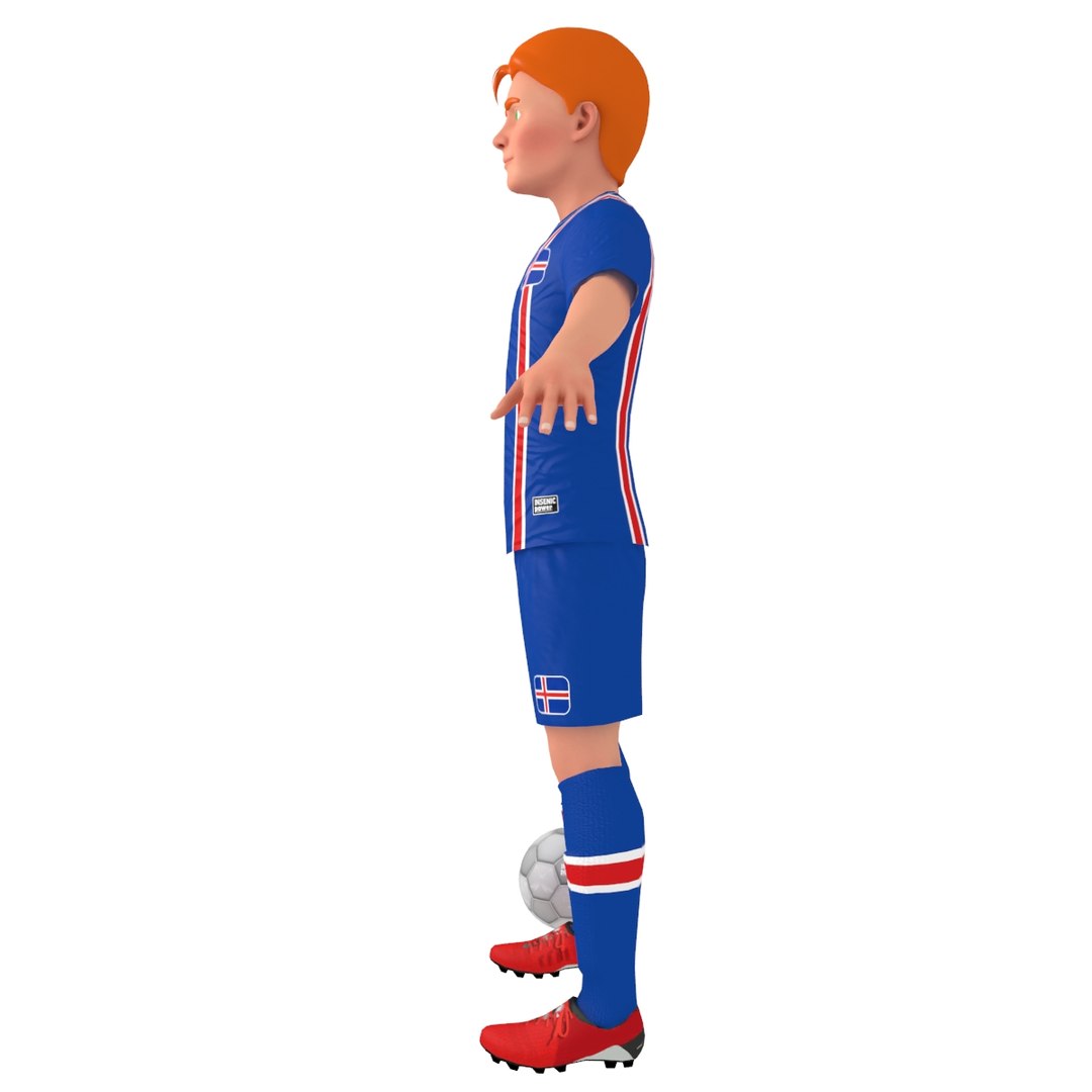 Cartoon Soccer Player Model - TurboSquid 1358331