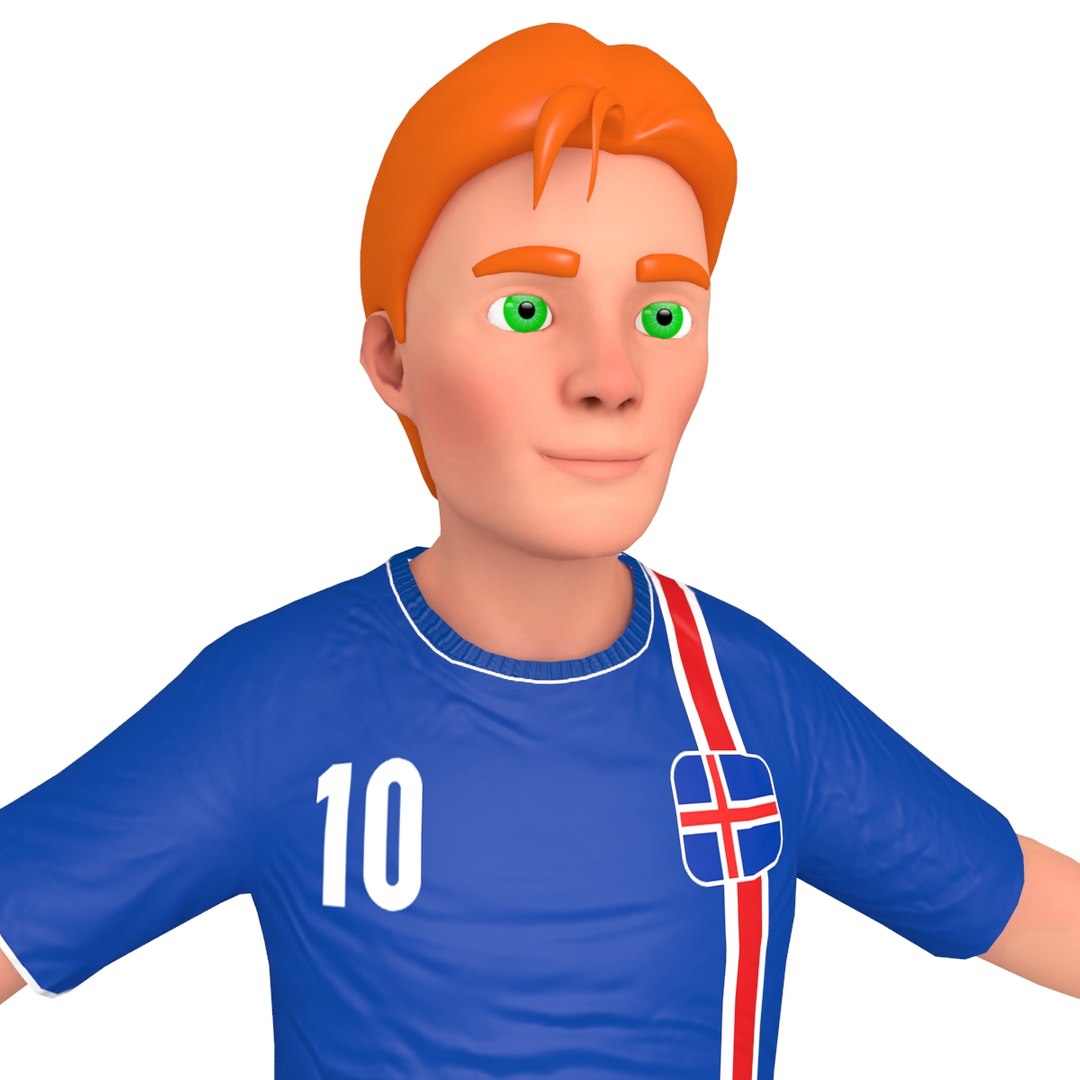 Cartoon Soccer Player Model - TurboSquid 1358331