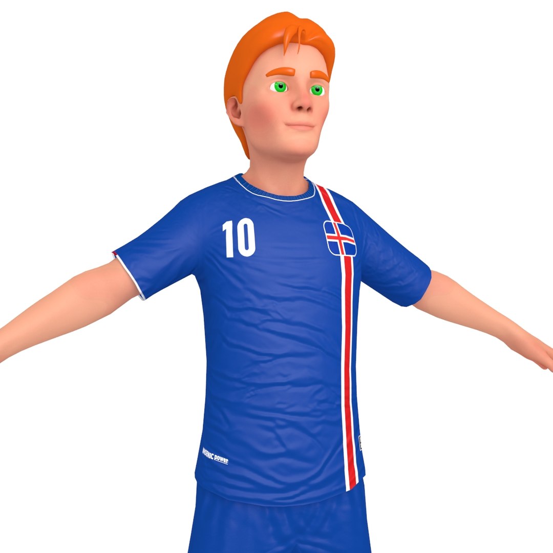 Cartoon Soccer Player Model - TurboSquid 1358331