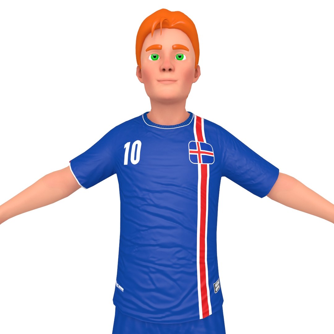 Cartoon Soccer Player Model - TurboSquid 1358331