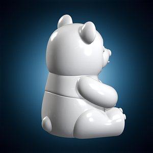 3D Panda Bear Sculpture 3D Print Model