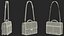 Classic Leather Briefcase Black 3D model