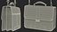 Classic Leather Briefcase Black 3D model