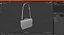 Classic Leather Briefcase Black 3D model