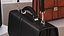 Classic Leather Briefcase Black 3D model