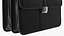 Classic Leather Briefcase Black 3D model