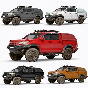 3D Toyota Hilux Off-Road Pickup Truck model