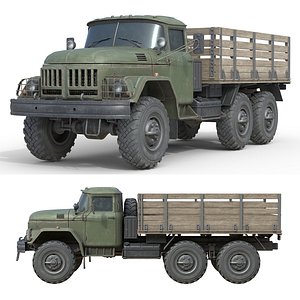 Zil 131 Army Truck 3D model