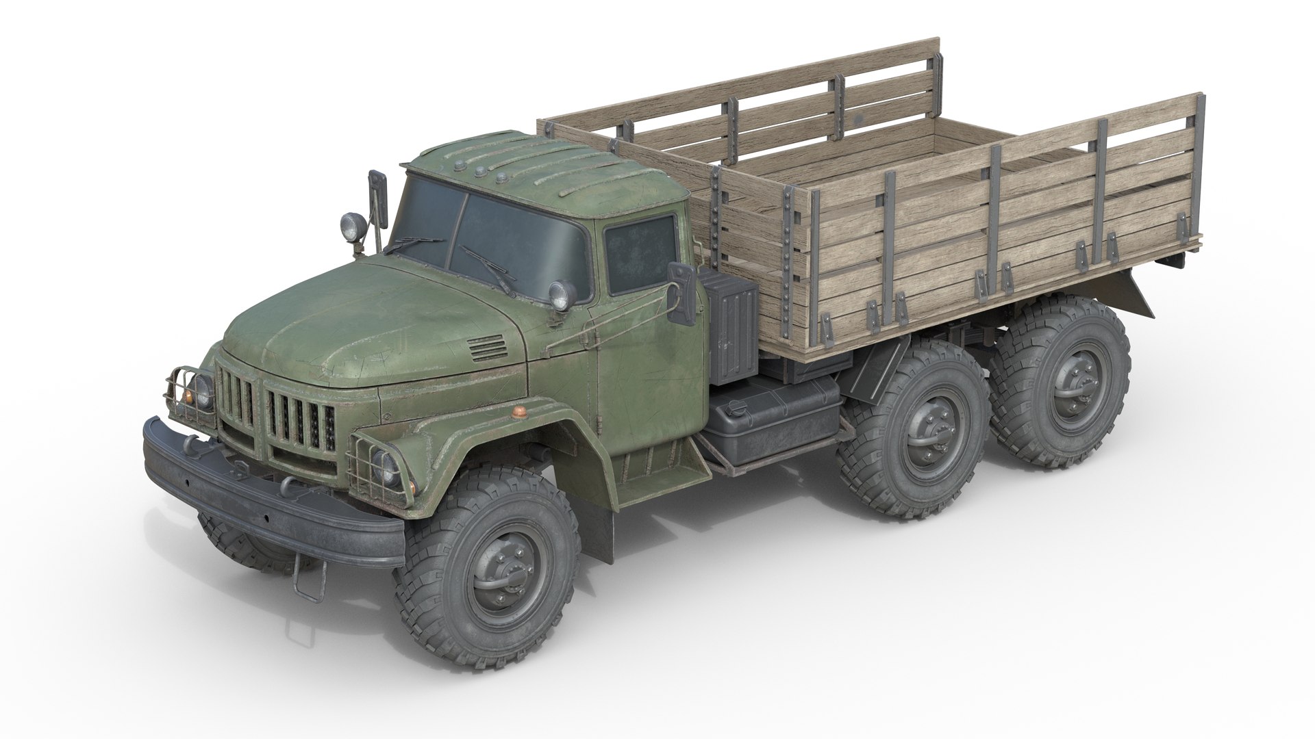 Zil 131 Army Truck 3D Model - TurboSquid 2317545